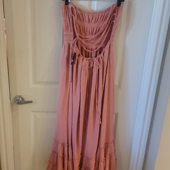 Lucky Brand Apricot Boho knit maxi dress size XL - Picture 8 of 12
